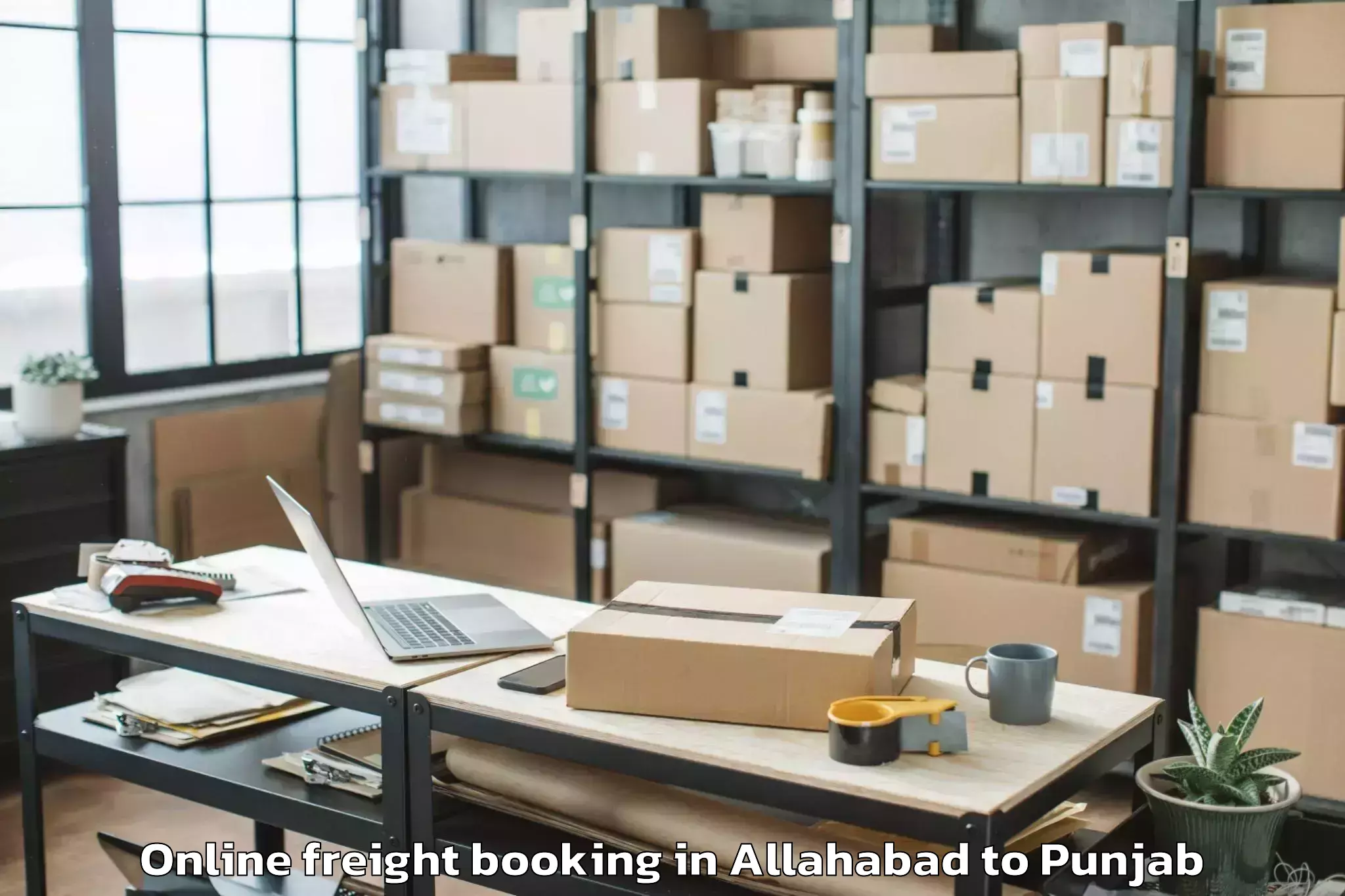 Professional Allahabad to Chandigarh Airport Ixc Online Freight Booking